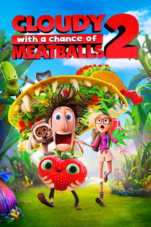 Cloudy with a Chance of Meatballs 2 2013 Hindi Dual Audio [950MB] Download Movie Poster